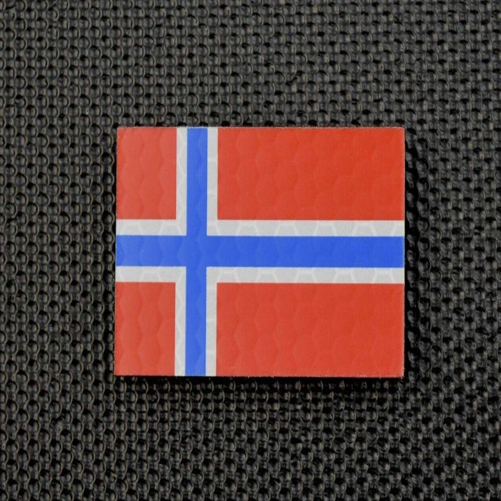 BritKitUSA Mini Infrared Solas Reflective Norway Flag FSK NORSOCOM Hrens Jegerkommando IR