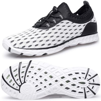 DOUSSPRT Women's Water Shoes Quick Drying Sports Aqua Shoes White Size 7