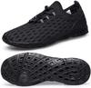DOUSSPRT Men's Water Shoes Quick Drying Sports Aqua Shoes AllBlack Mesh Size 12 view 1