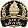 1" Most Improved Pin, Academic Achievement Most Improved Lapel Pin, Great Education Awards 50 Pack Prime view 1