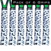 ALIEN PROS Tennis Racket Grip Tape (6 Grips)  Precut and Dry Feel Tennis Grip  Designer Tennis Overgrip Grip Tape Tennis Racket  Wrap Your Racquet for High Performance (6 Grips, Blocks) view 1