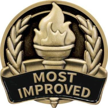 1" Most Improved Pin, Academic Achievement Most Improved Lapel Pin, Great Education Awards 100 Pack Prime