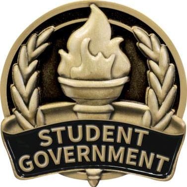 1" Student Government Pin, Enamel Student Government Lapel Pin, Great Education Awards 100 Pack