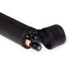 McDermott 1x1 Hard Round Vinyl Pool/Billiard Cue Case - Black w/Clover view 3