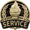 1" Service Pin, Academic Achievement Service Lapel Pin, Great Education Awards 100 Pack Prime view 1