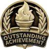 1" Outstanding Achievement Pin, Academic Recognition Student Lapel Pin, Great Education Awards 100 Pack view 1