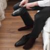 Feraricci Solid Color Polyester Socks for Men, Casual and Formal Attire Mid Rise Mens Crew Socks - Brown view 2