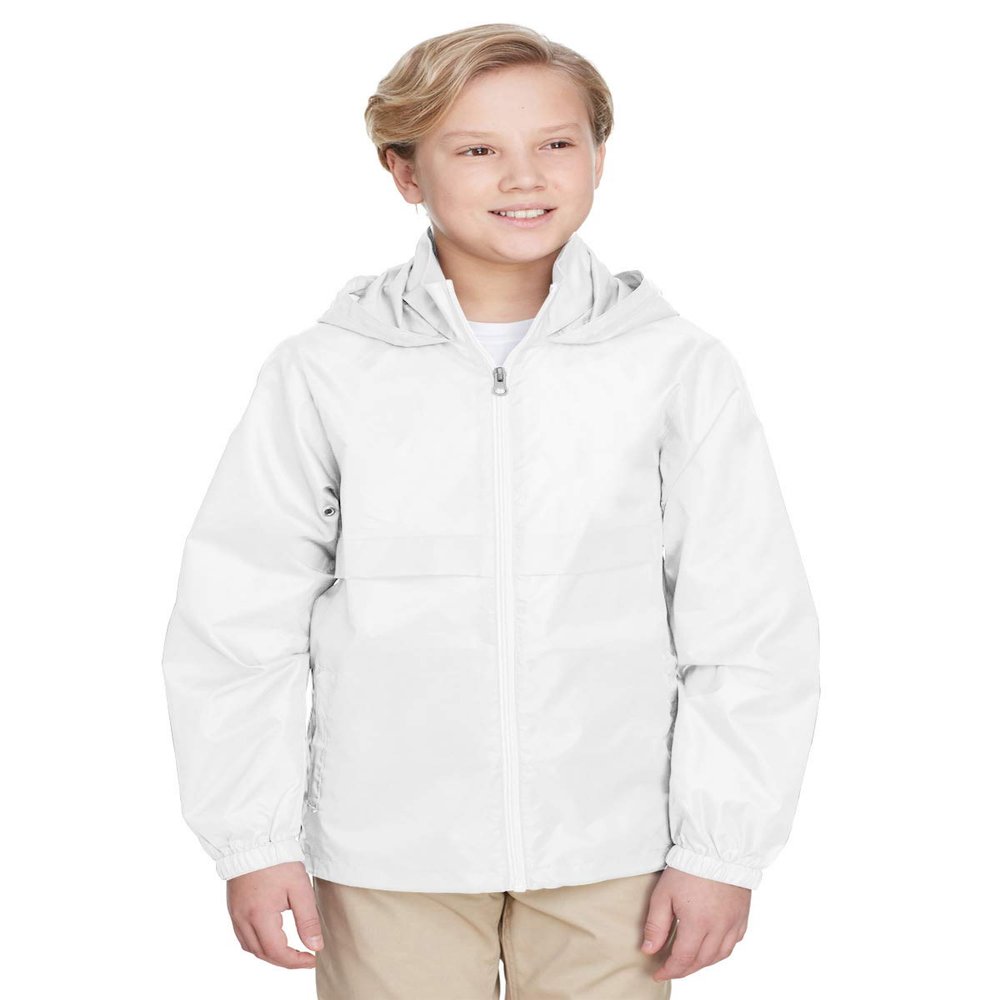 Team 365 Youth Zone Protect Lightweight Jacket S WHITE
