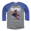 500 LEVEL Brendan Gallagher Tee Shirt (Baseball Tee, XXX-Large, Royal/Heather Gray) - Montreal Raglan Tee - Brendan Gallagher Hyper R WHT view 1