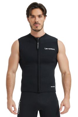 Lemorecn Mens Wetsuits Top Premium Neoprene 3mm Zipper Diving Vest (2095black3XL)