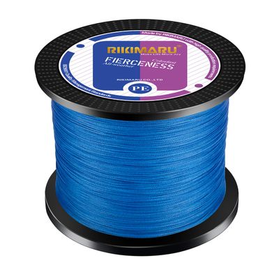 Braided Fishing Line Abrasion Resistant Superline Zero Stretch&Low Memory Extra Thin Diameter Blue 1094Yds,80LB