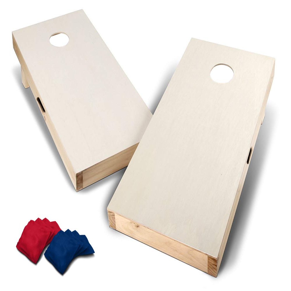 Backyard Champs 2' x 4' Tournament Approved Wood Cornhole Set (8 Bags Included)