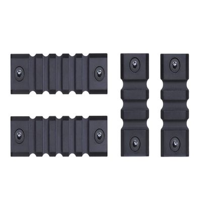 Monstrum Aluminum Picatinny Rail | Compatible with M-LOK | Includes Two 2-inch and Two 3-inch Sections | Black