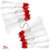 10 Pieces 5/0 Shrimp Flying Hooks with White Shiny Krystal Flash and Fluoro Fibre view 3