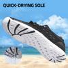 DOUSSPRT Women's Water Shoes Quick Drying Sports Aqua Shoes Blackwhite Size 8 view 2