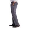 Haggar Men's Iron Free Khaki Classic Expandable Waistband Casual Pant Pants, Charcoal Heather, 36 x 34 view 2