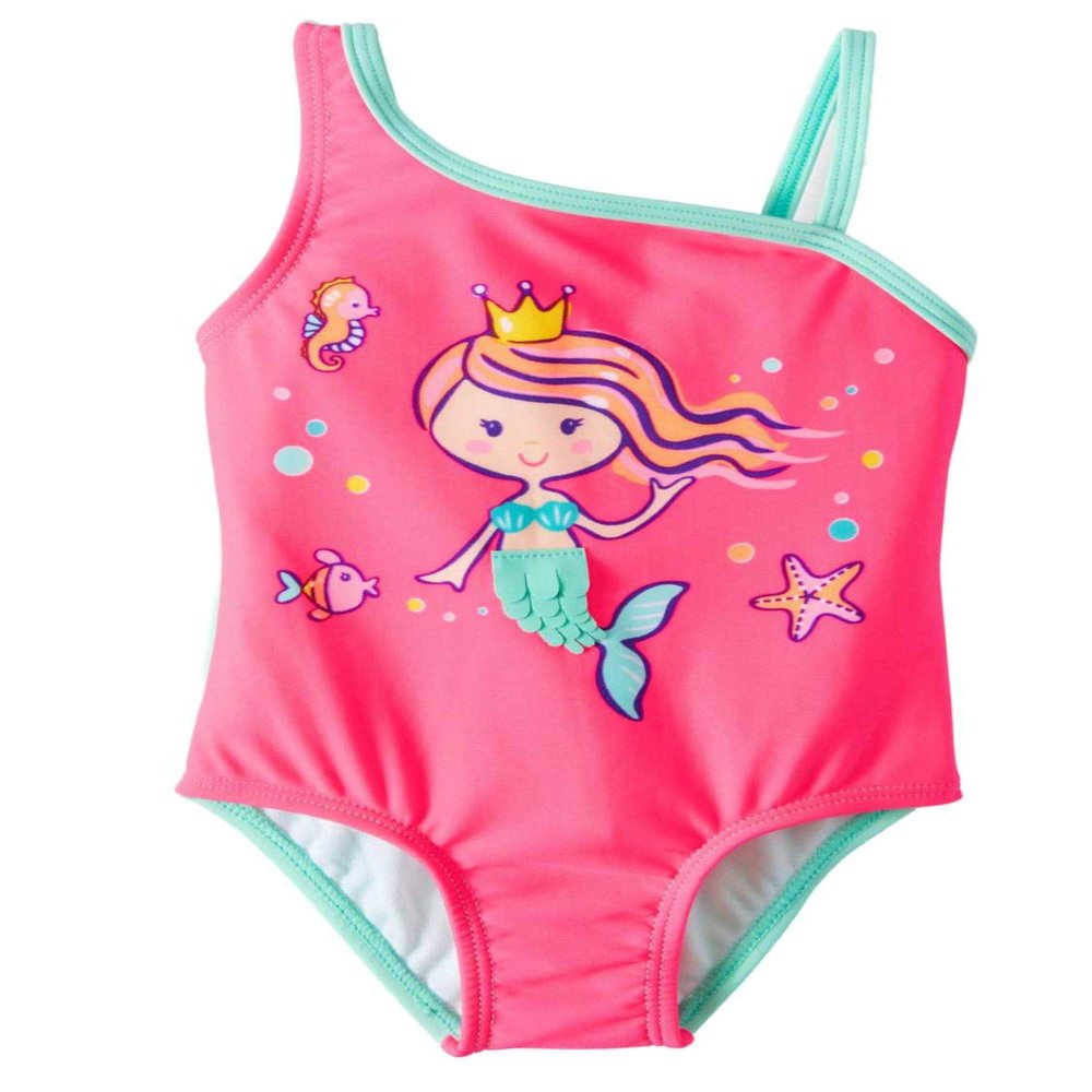 Infant Girls Mermaid Pink Sizzle One Piece Swimsuit - 6-9 Months