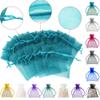 ShineBear 50pcs/lot Organza Gift Bag 7 * 9cm Wedding Favors and Gifts Wedding Candy Box for Guests Jewelry Pouch Bags Event Party Supplies - (Color: Dark LUE) view 3