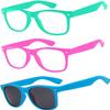 3 Pairs Kids Sunglasses Clear Lens Turquoise Pink Smoke Lens Blue view 1