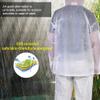 2pc Resuable Transparent EVA Rain Suits Unisex Emergency Rain Suit Clear Raincoat Waterproof Drawstring Hooded Rainwear Jacket Pants Set with Storage Bag for Hiking Drifting Camping Fishing (S, L)(L) view 3