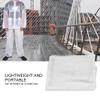 2pc Resuable Transparent EVA Rain Suits Unisex Emergency Rain Suit Clear Raincoat Waterproof Drawstring Hooded Rainwear Jacket Pants Set with Storage Bag for Hiking Drifting Camping Fishing (S, L)(L) view 4