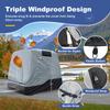 Explore Land Weatherproof 2 Passengers Golf Cart Cover with Driver Side Door and Back Side Zipper Window Fits for Most Brand Cart (Gray&Black) view 2