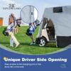 Explore Land Weatherproof 2 Passengers Golf Cart Cover with Driver Side Door and Back Side Zipper Window Fits for Most Brand Cart (Gray&Black) view 3