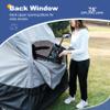 Explore Land Weatherproof 2 Passengers Golf Cart Cover with Driver Side Door and Back Side Zipper Window Fits for Most Brand Cart (Gray&Black) view 4