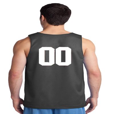 Custom Basketball Reversible Jersey Both Sides - Numbers Only On Back of Both Sides (XXXX-Large, Iron Grey)