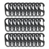Bytiyar Small Carabiner Clips 1.25 inch (32mm) Metal Snap Hooks with Fixed Eye Spring Gate Keychain Parocord Rope Clasps Accessories, 30 Pcs Black view 1