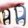 Bytiyar Small Carabiner Clips 1.25 inch (32mm) Metal Snap Hooks with Fixed Eye Spring Gate Keychain Parocord Rope Clasps Accessories, 30 Pcs Black view 2