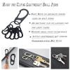 Bytiyar Small Carabiner Clips 1.25 inch (32mm) Metal Snap Hooks with Fixed Eye Spring Gate Keychain Parocord Rope Clasps Accessories, 30 Pcs Black view 3