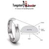 Wedding Rings for Him and Her - 8mm/6mm Brushed Center with Gold Step Edge Tungsten Carbide - Couple Rings Set - Wedding Bands for Couples - Wedding Band Sets for Couples view 2