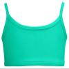 Made in USA Little Girls Bikini Top for Girls UPF50+ Sun Protection Toddler Bathing Suit Rash Guard for Beach Pool Swimwear, Aqua, 4T view 1