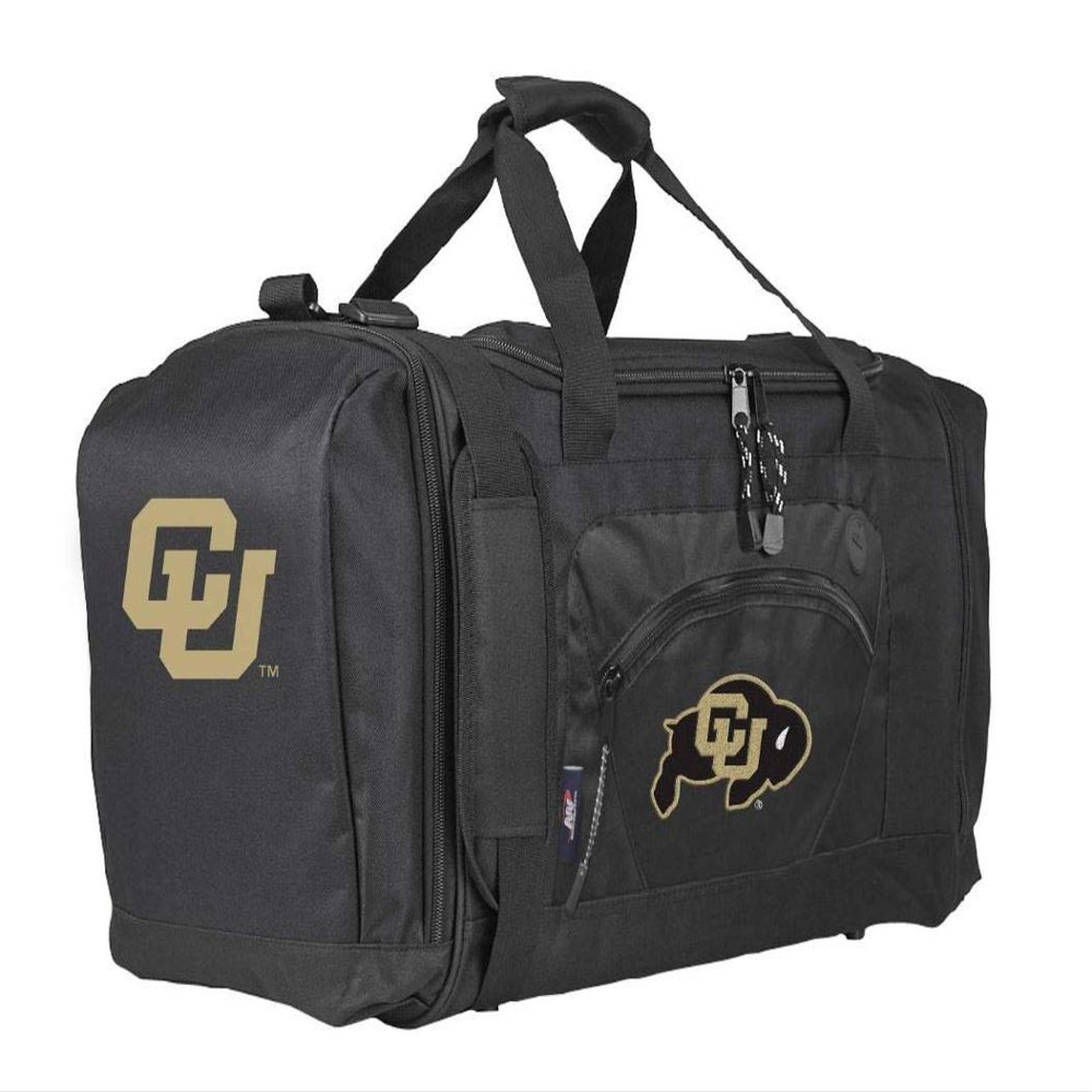 The Northwest Company Officially Licensed NCAA Colorado Buffaloes "Roadblock" Duffel Bag, 20" x 11.5" x 13", Black