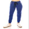 ALWAYS Women Joggers Active Sweatpants - Buttery Soft Light Comfy Lounge Striped Pants with Pockets Royal Blue White S/M view 2