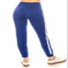 ALWAYS Women Joggers Active Sweatpants - Buttery Soft Light Comfy Lounge Striped Pants with Pockets Royal Blue White S/M view 4