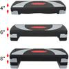 Smartxchoices 30'' Adjustable Workout Aerobic Stepper Fitness Step Platform 4" - 6" - 8" Exercise Aerobic Platform Stepper w/Risers for Home Gym  (Set of 2) view 3