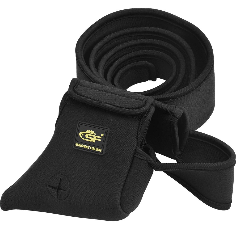 SF Fishing Rod Sleeve Cover Rod Socks Black Better Cover Spinning Reel Cover Protector 7-73 Rod and Up to 3000 Reel Combo Tools for Spinning Sea Fishing Rod