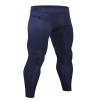 TopTie Men's Compression Pants, Zipper Pocket Sports Leggings, Base Layer Workout Pants-Navy-XL view 2