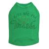 Kiss Me I'm Irish # 1- Bling Rhinestone St Patrick Day Dog Shirt, XS Kelly Green view 1