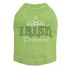 Irish Princess - Bling Rhinestone St Patrick Day Dog Shirt, XL Lime Green view 1