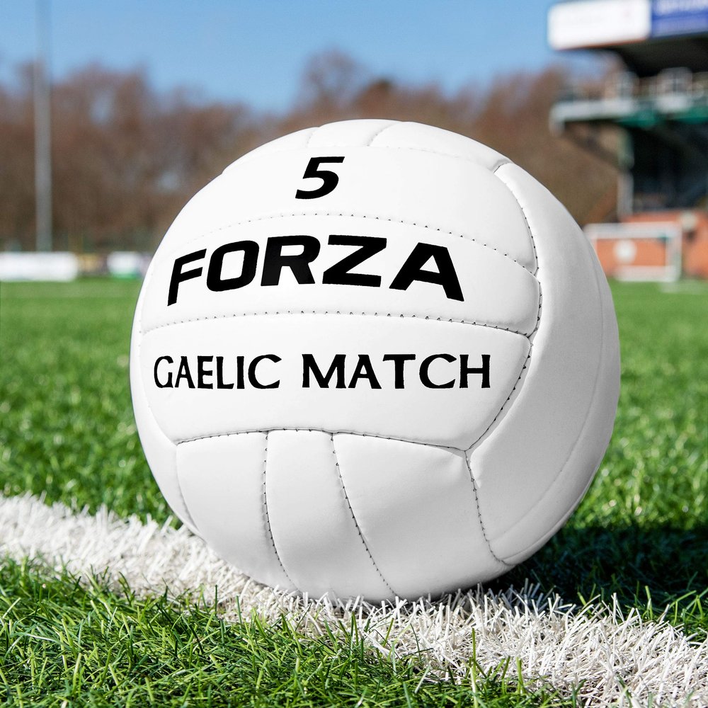 FORZA Gaelic Match Football | Official Size | 100% Hand Stitched (Size 4, Pack of 1)