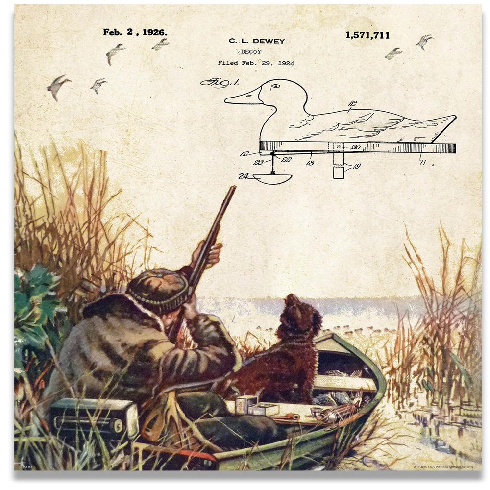 Apple Creek Duck Goose Call Hunting Decoy Patent Art Print Reproduction 11x14 Motivational Wall Decor Pictures