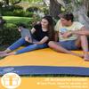 ECCOSOPHY Sand Proof Beach Blanket - Waterproof Picnic Blanket 60x55 Outdoor Compact Pocket Blanket Lightweight Ground Cover for Hiking Camping Festivals Sports Travel with Bag & Stakes (Orange) view 4