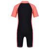 Agoky Boy Girls Short Sleeve Thermal Shorty Wetsuit UV Sun Protective Rash Guard Zipper One Piece Swimsuit Watermelon Red&Black 8-10 view 2
