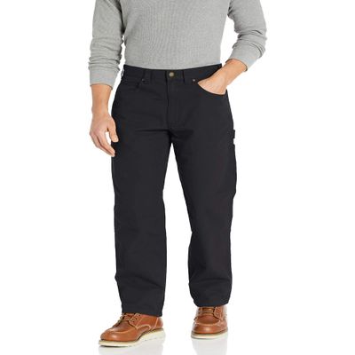 Amazon Essentials Men's Relaxed-Fit Carpenter Utility Pant with Tool Pockets - Discontinued Colors, Black, 34W x 28L
