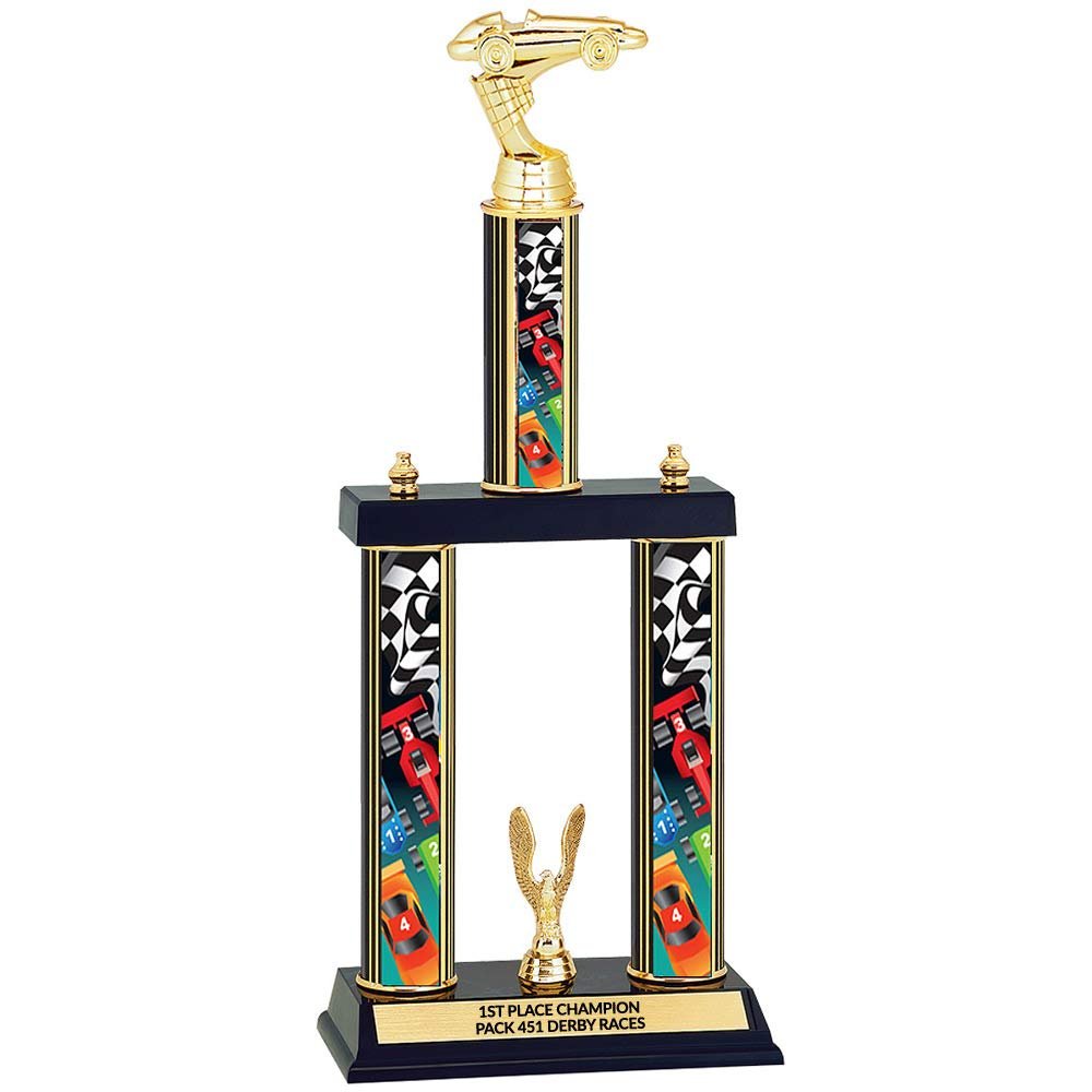 DINN BROS Racing Derby Champion 15 1/2 inch Trophy with Free Engraving