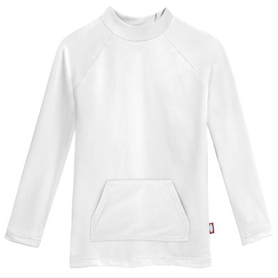 Made in USA Toddler Boys and Girls Rashguard UPF 50+ Sun Protective Long Sleeve Kids Swimwear Rash Guard for Summer Beach Pool and Swimming, White, 2T
