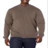 Amazon Essentials Men's Full-Zip Cotton Sweater, Brown Heather, XX-Large view 1